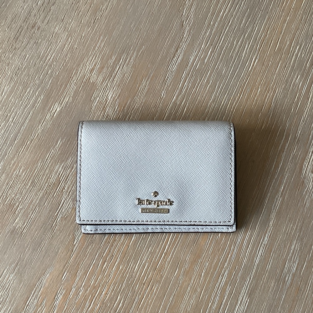 Kate Spade Silver Leather Card Holder